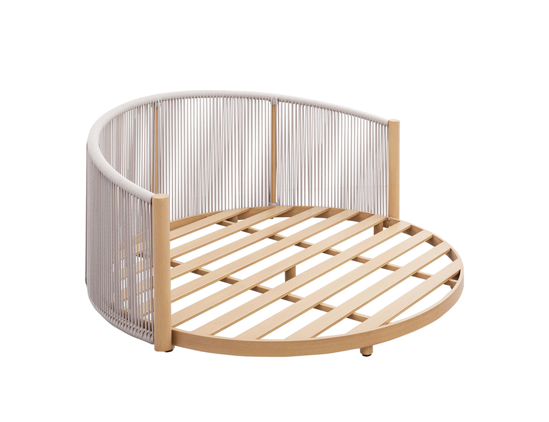 Goldfinch Outdoor Aluminium and Rope Round Daybed