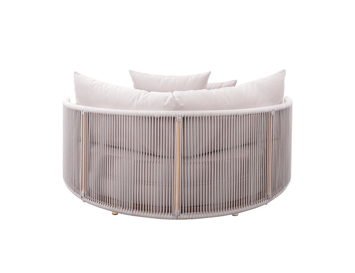 Goldfinch Outdoor Aluminium and Rope Round Daybed