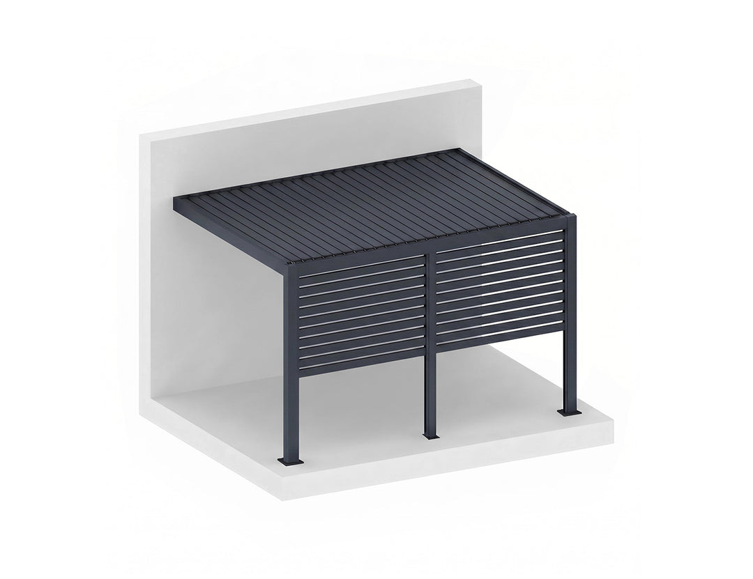 Half Height Slatted Privacy Screen for Tasman Wall Mounted pergola