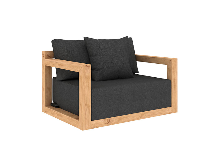 Ibis Outdoor Teak Sofa Sectional Loveseat Set  - 3pcs