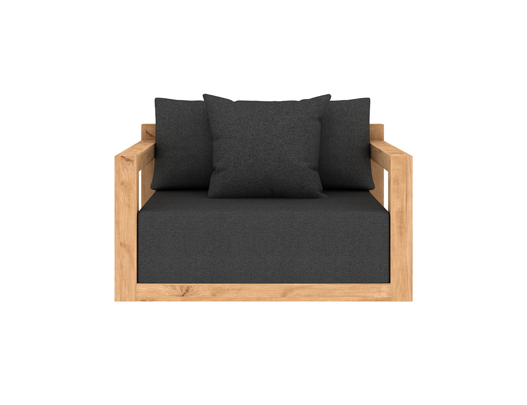 Ibis Outdoor Teak Sofa Sectional Loveseat Set  - 3pcs