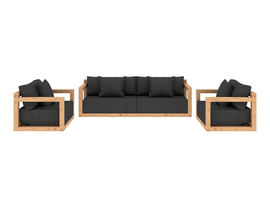Ibis Outdoor Teak Sofa Sectional Set - 5 Seat