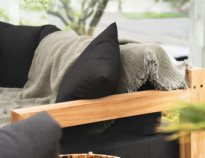 Ibis Outdoor Teak Corner Sofa Sectional U-Shape Set - 6pcs
