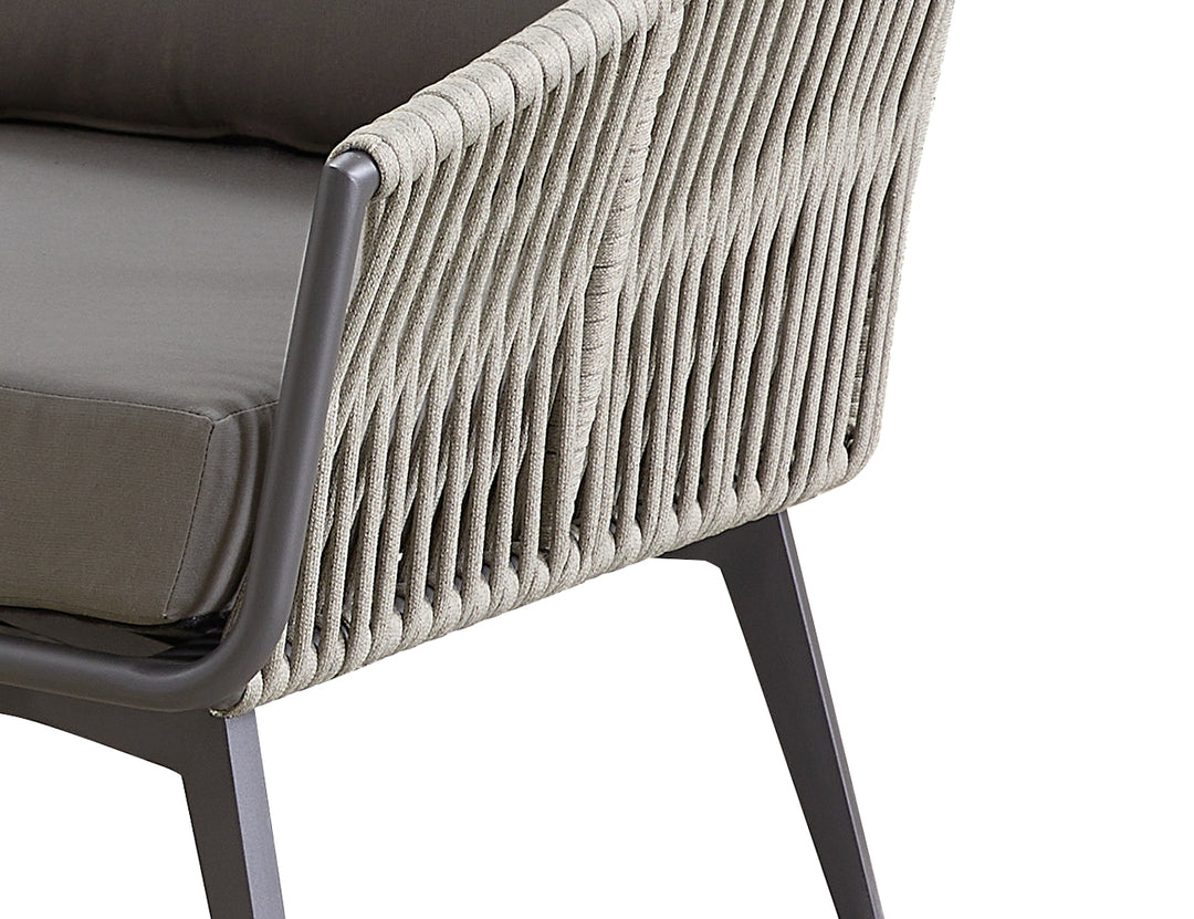 Kereru Aluminium and Rope Outdoor 3 Seater Sofa