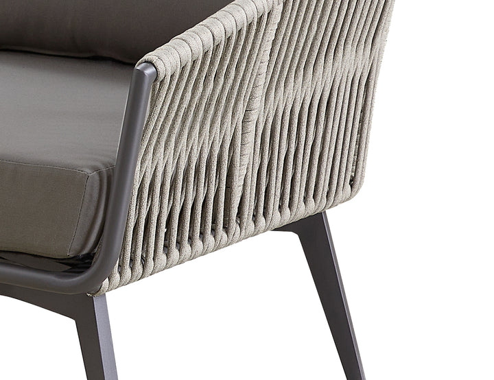 Kereru Aluminium and Rope Outdoor 3 Seater Sofa