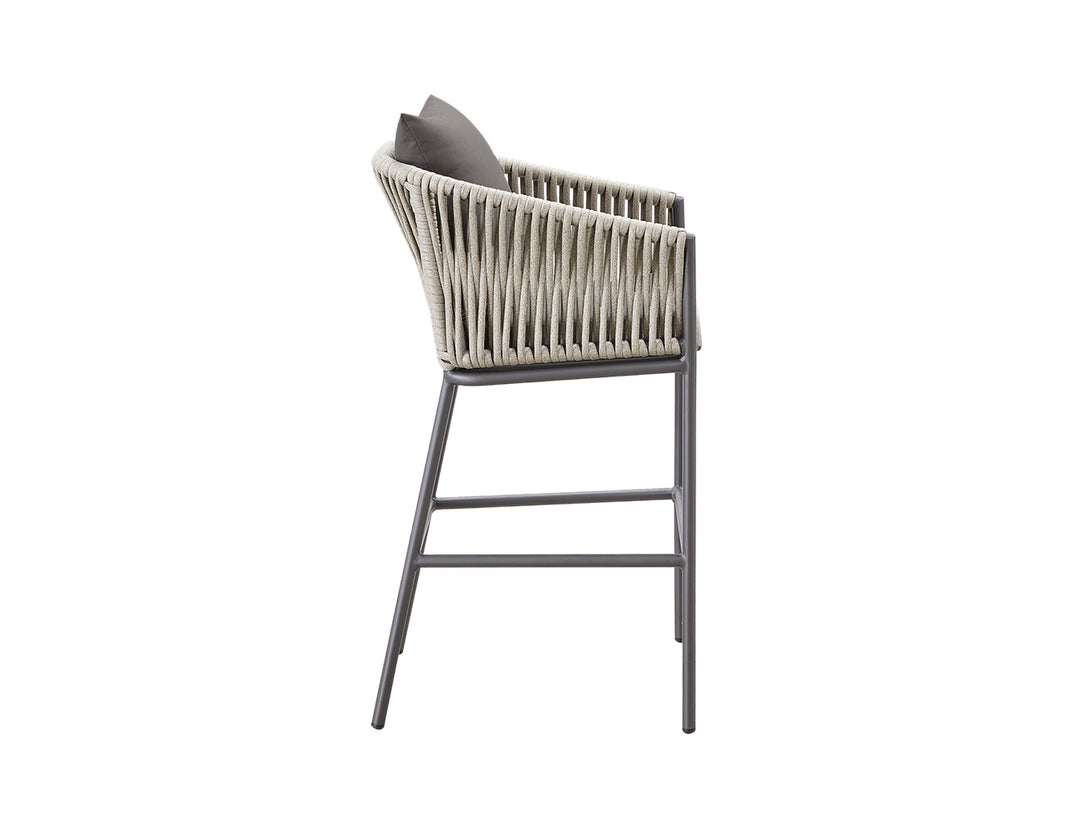 Kereru Aluminium and Rope Outdoor Bar Chair