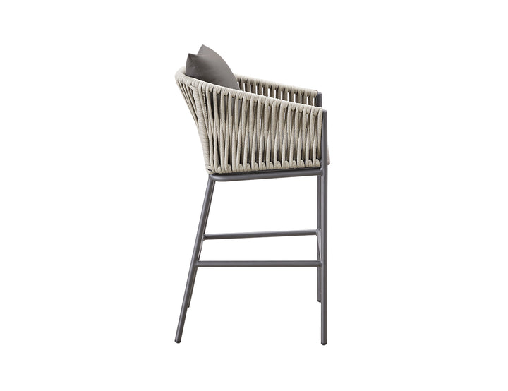 Kereru Aluminium and Rope Outdoor Bar Chair