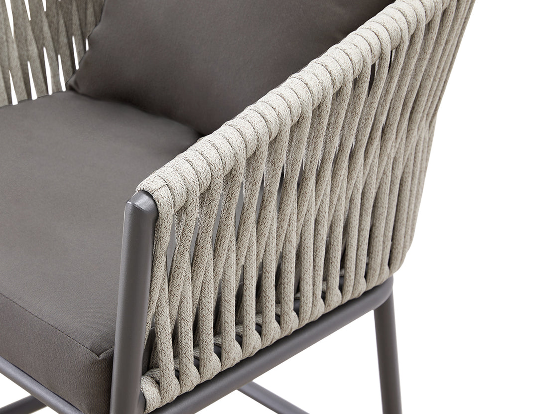 Kereru Aluminium and Rope Outdoor Bar Chair