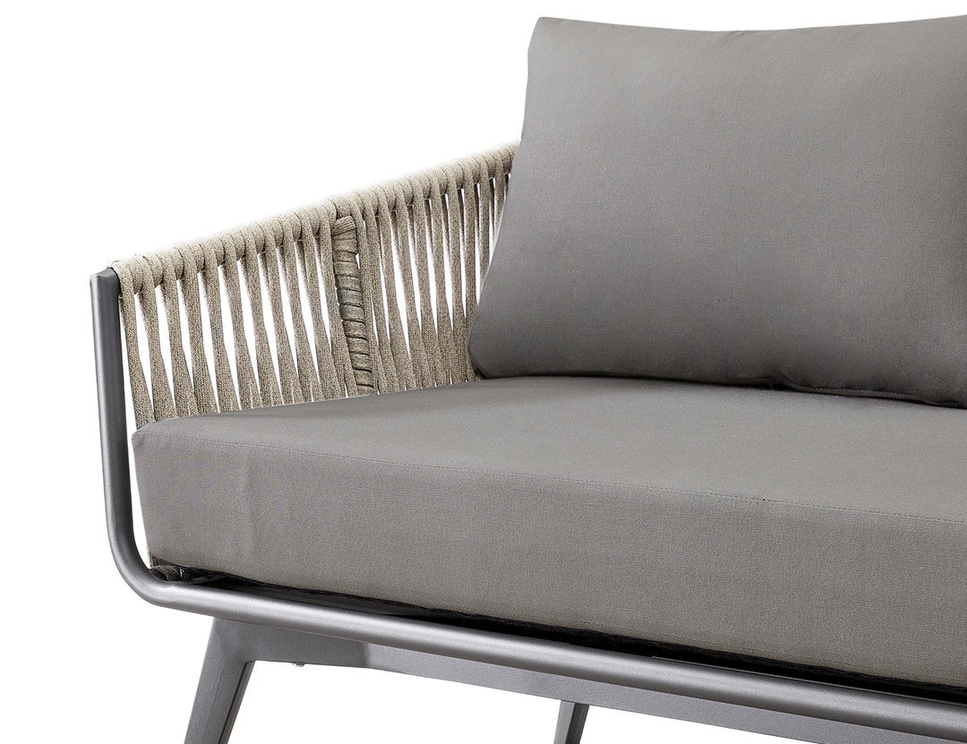 Kereru Aluminium and Rope Outdoor Loveseat