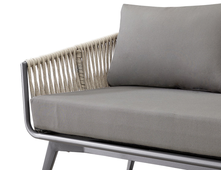 Kereru Aluminium and Rope Outdoor Loveseat