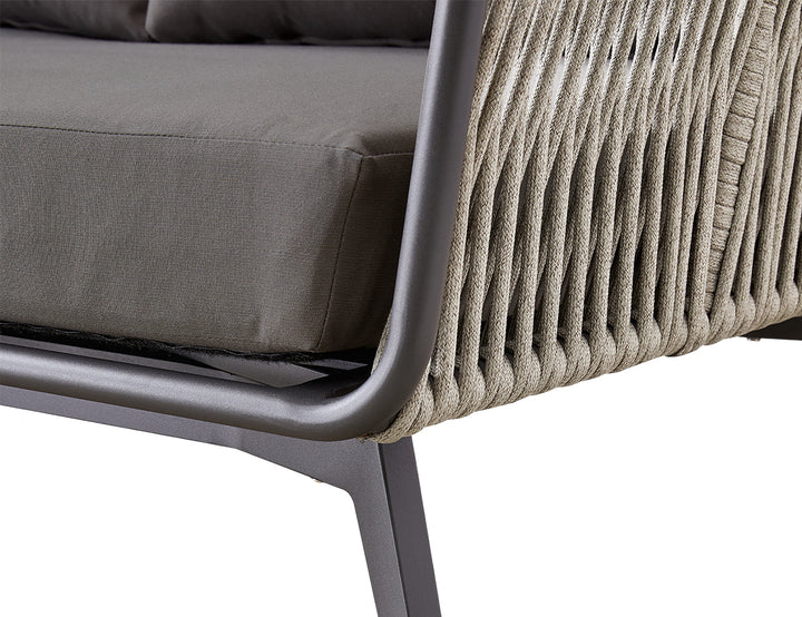 Kereru Aluminium and Rope Outdoor Loveseat