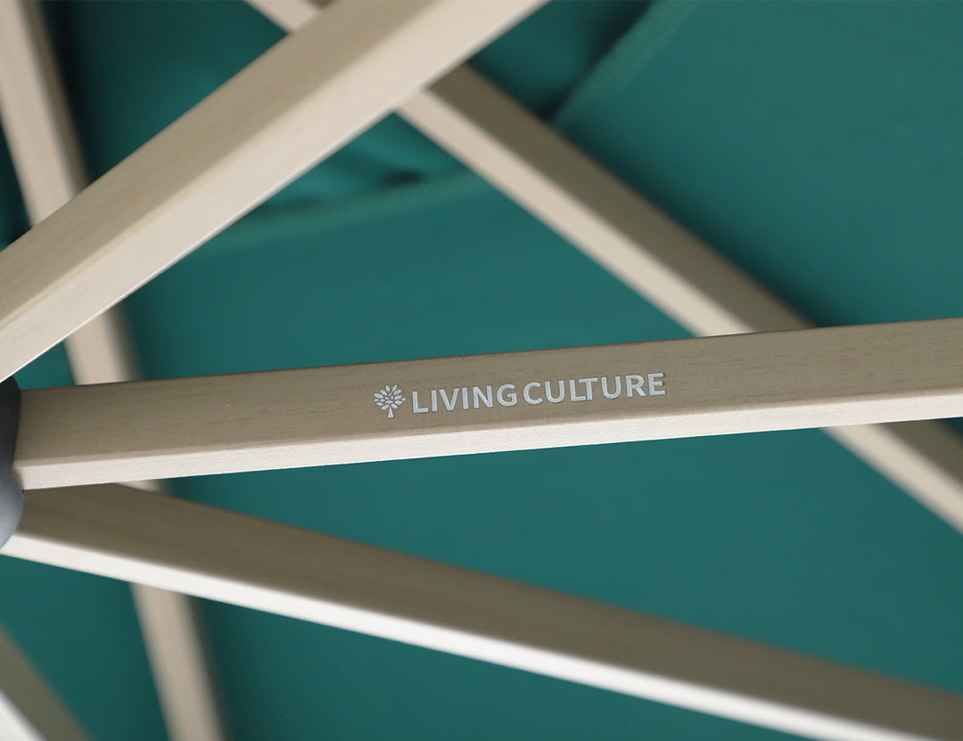 Living Culture 2.7m Round-Market Umbrella - Green