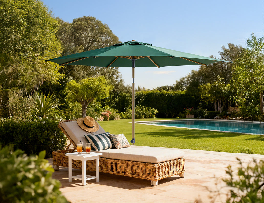 Living Culture 2.7m Round-Market Umbrella - Green