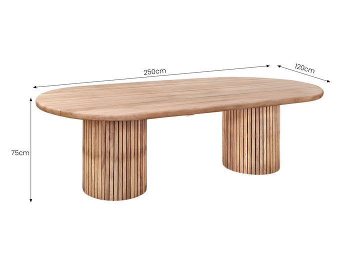 Marco Oval Teak Dining Table