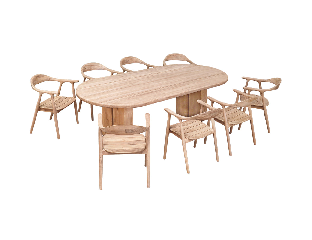 Macaw Oval Teak Dining Table