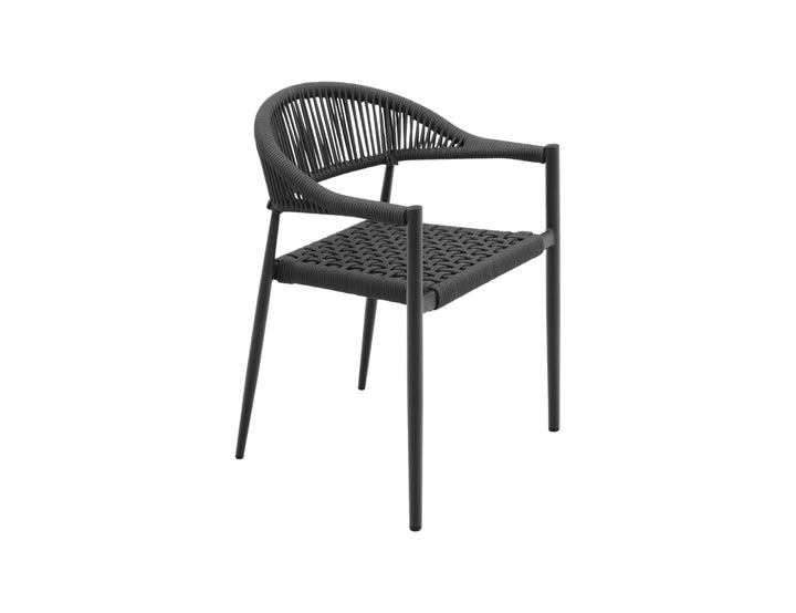 Magpie Aluminium And Rope Dining Chair