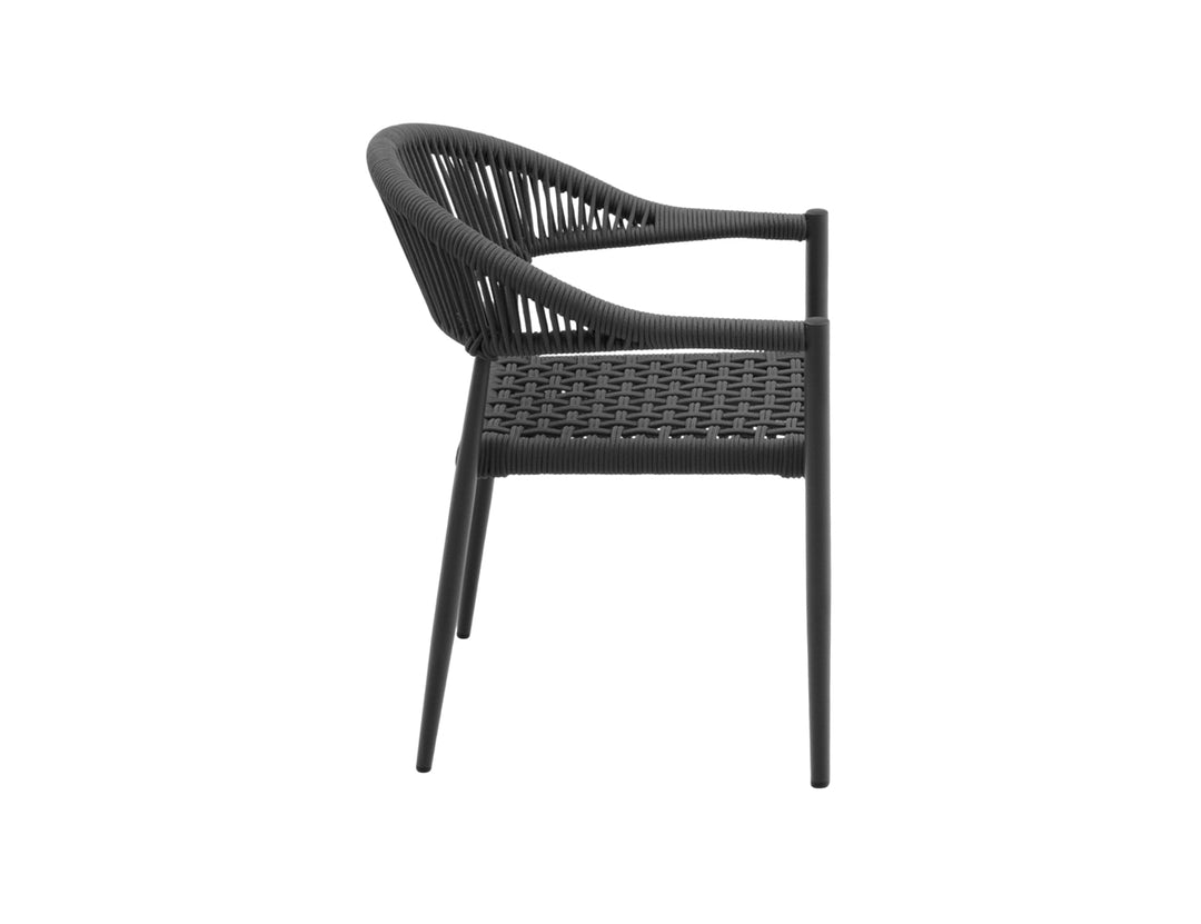 Magpie Aluminium And Rope Dining Chair
