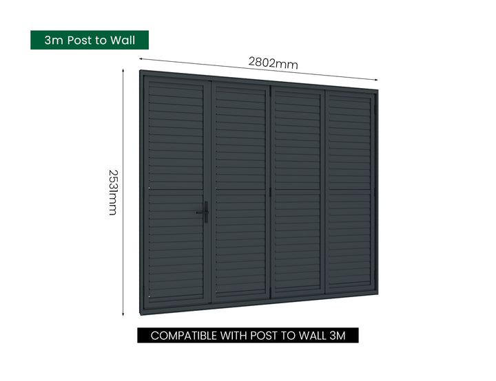Bifold Shutter Wall For Mediterranean-SKY Pergola