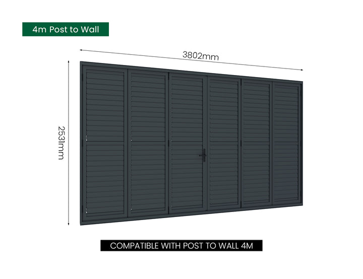 Bifold Shutter Wall For Mediterranean-SKY Pergola