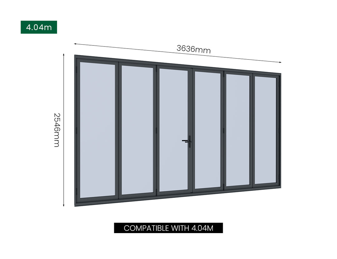Bifold Glass Door For Mediterranean-SKY Pergola