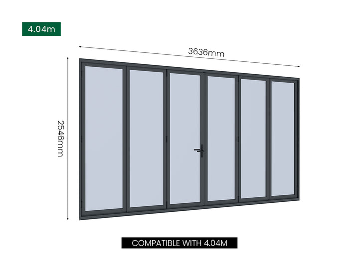 Bifold Glass Door For Mediterranean-SKY Pergola