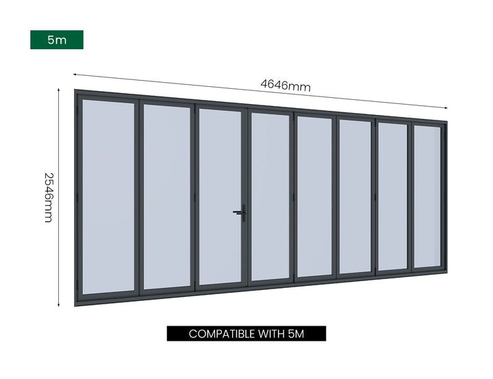 Bifold Glass Door For Mediterranean-SKY Pergola