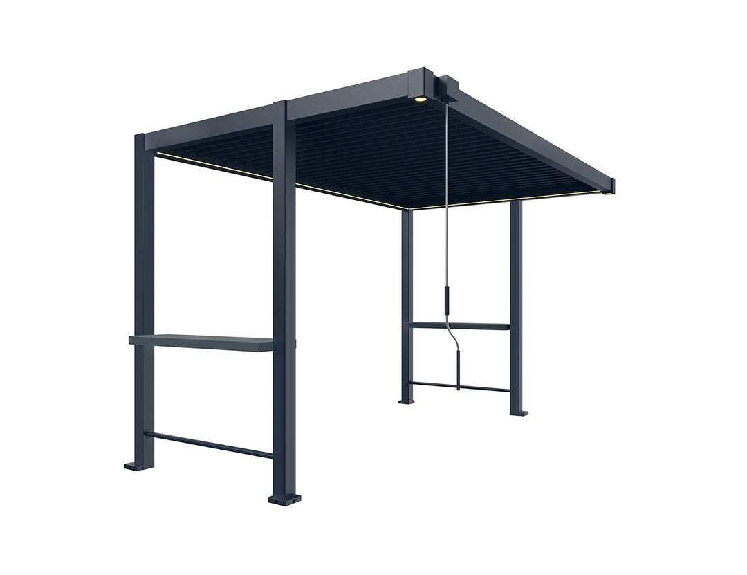 Milford Manual Louvred BBQ Pergola with LED Lighting