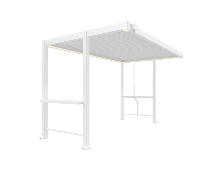 Milford Manual Louvred BBQ Pergola with LED Lighting