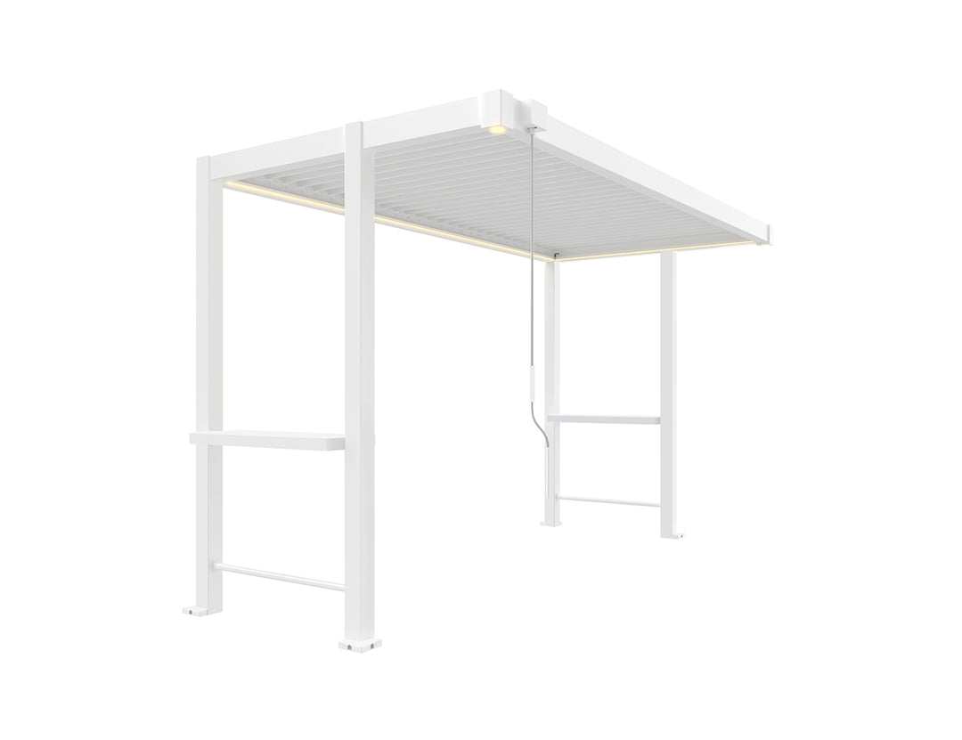 Milford Manual Louvred BBQ Pergola with LED Lighting