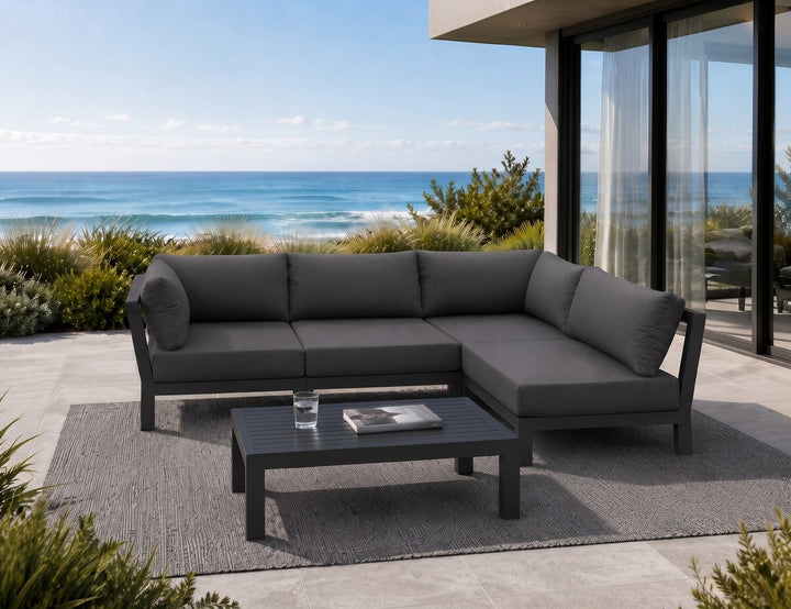 Newport 2.0 Aluminium Outdoor Sofa L Sectional - 4 Seat