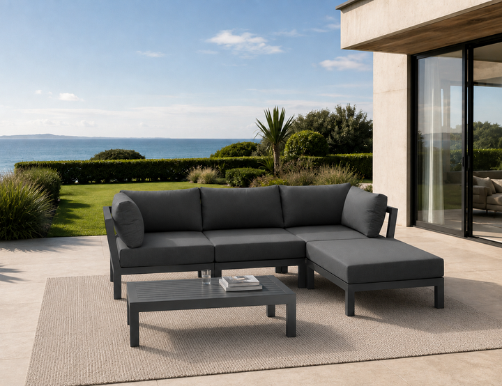 Newport 2.0 Aluminium Outdoor Sofa With Ottoman - 4 Seat