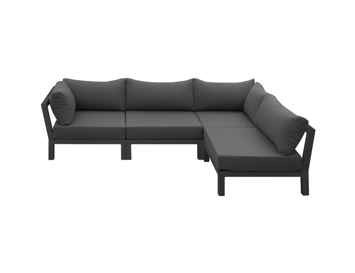 Newport 2.0 Aluminium Outdoor Armless Sofa Set - 4 Seat