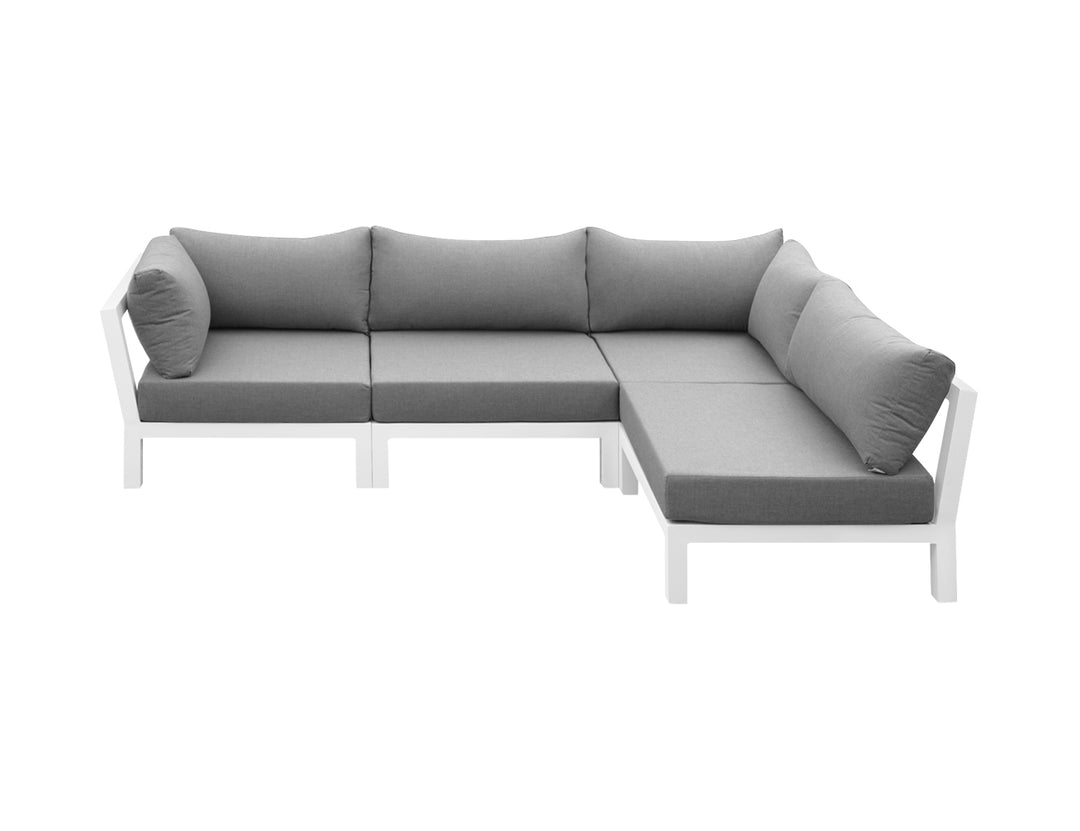 Newport 2.0 Aluminium Outdoor Armless Sofa Set - 4 Seat