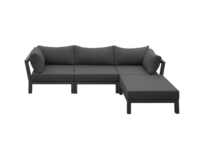 Newport 2.0 Aluminium Outdoor Sofa With Ottoman - 4 Seat