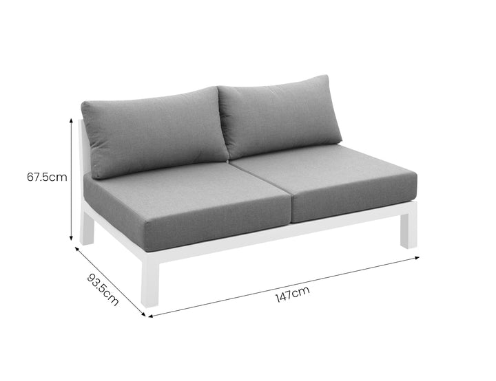 Newport 2.0 Aluminium Outdoor Loveseat
