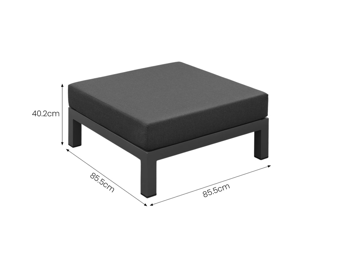 Newport 2.0 Aluminium Outdoor Sofa With Ottoman - 4 Seat