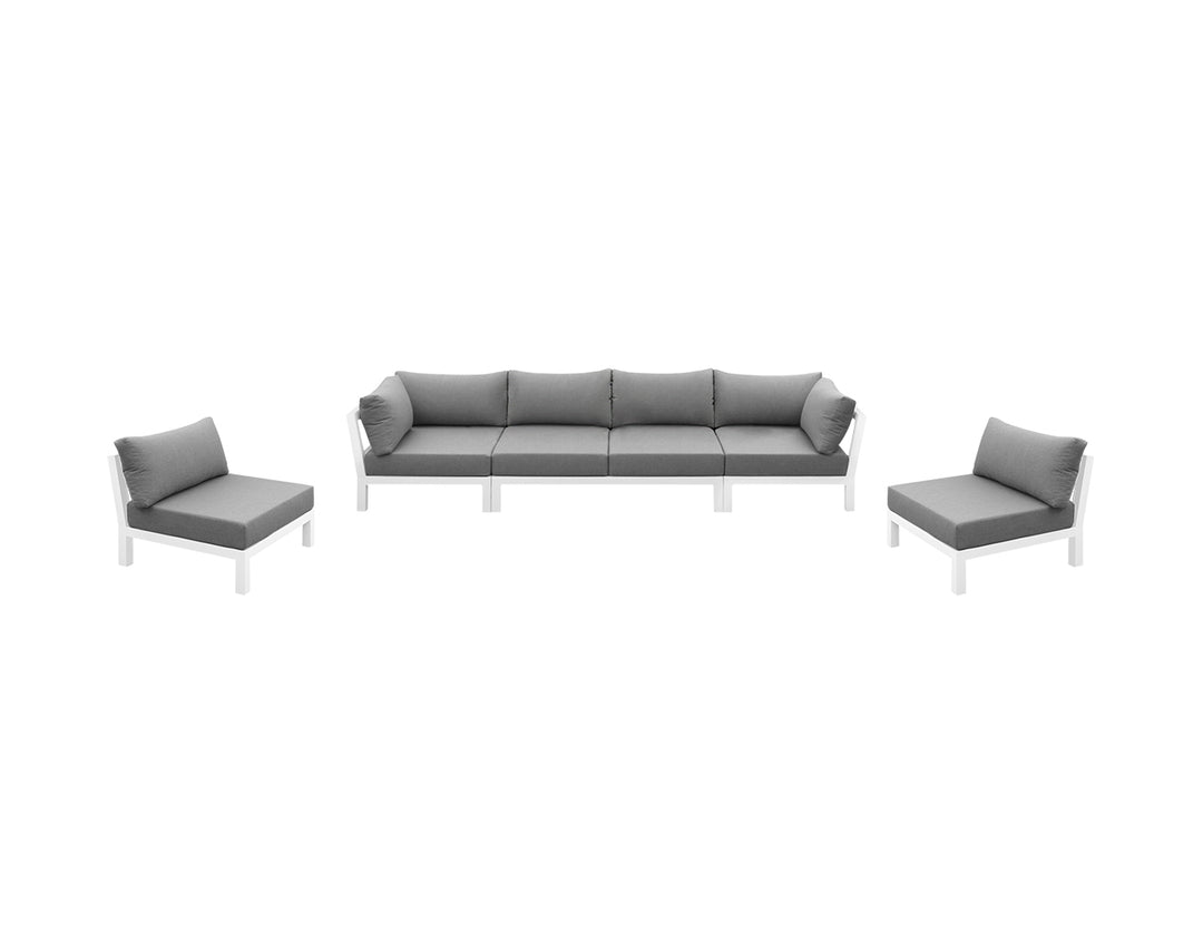 Newport 2.0 Aluminium Outdoor Sofa Set - 6 Seat