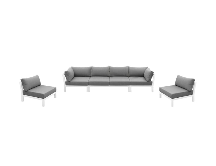 Newport 2.0 Aluminium Outdoor Sofa Set - 6 Seat