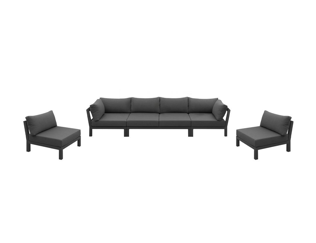 Newport 2.0 Aluminium Outdoor Sofa Set - 6 Seat