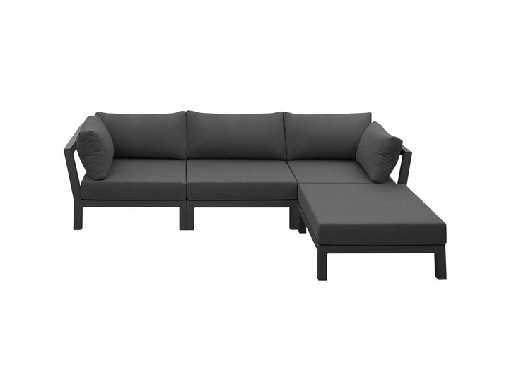 Newport 2.0 Aluminium Outdoor Sofa With Ottoman - 4 Seat