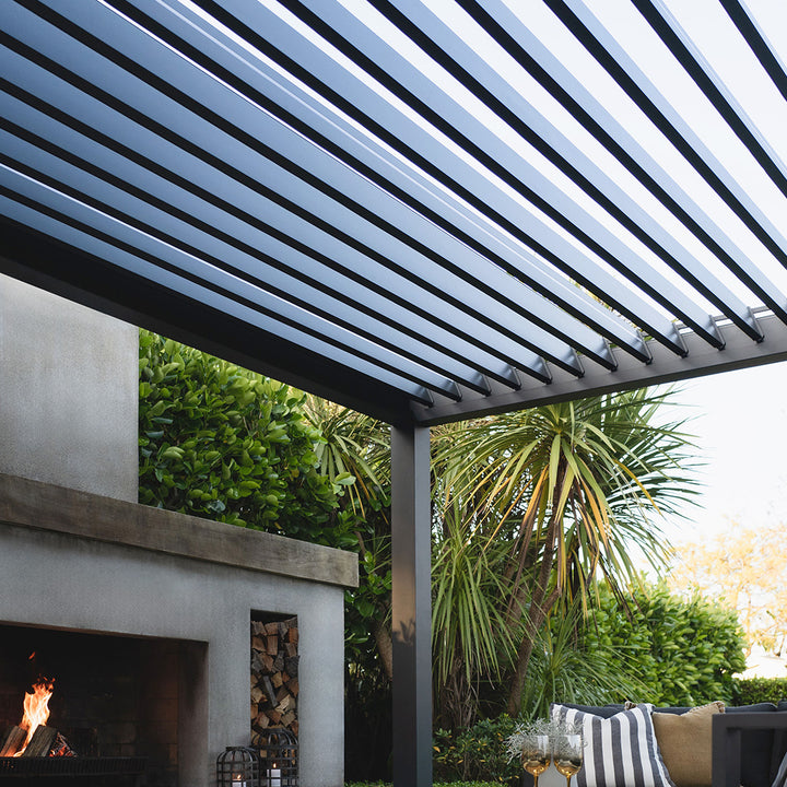 Baltic Motorised Freestanding Louvre Roof Aluminium Pergola