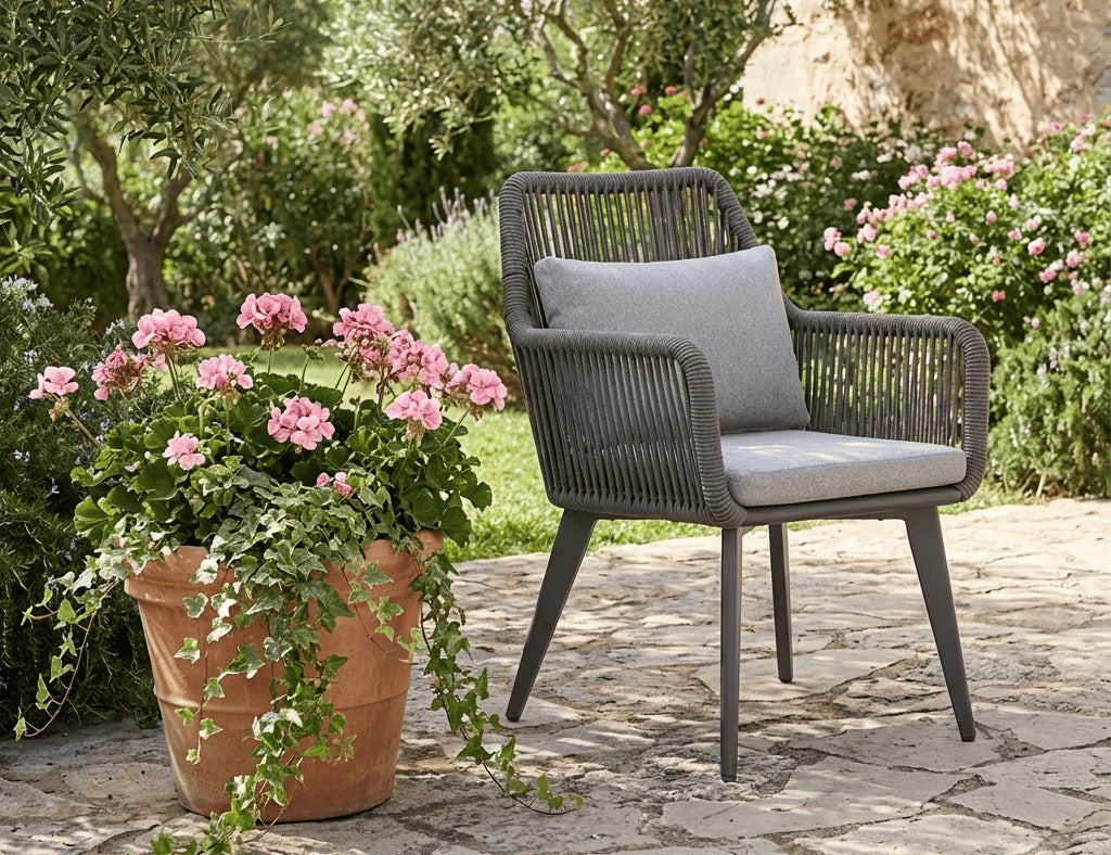 Falcon Aluminium And Rope Outdoor Dining Chair