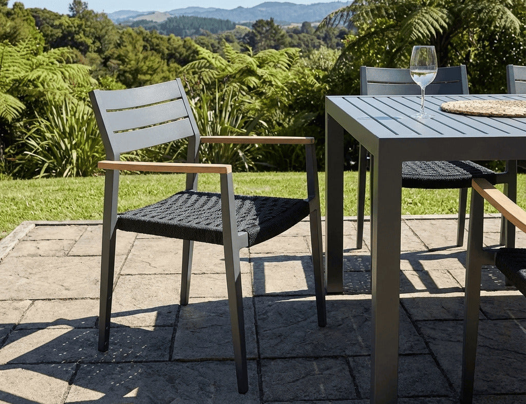 Albatross 2.0 Aluminium and Rope Outdoor Dining Chair