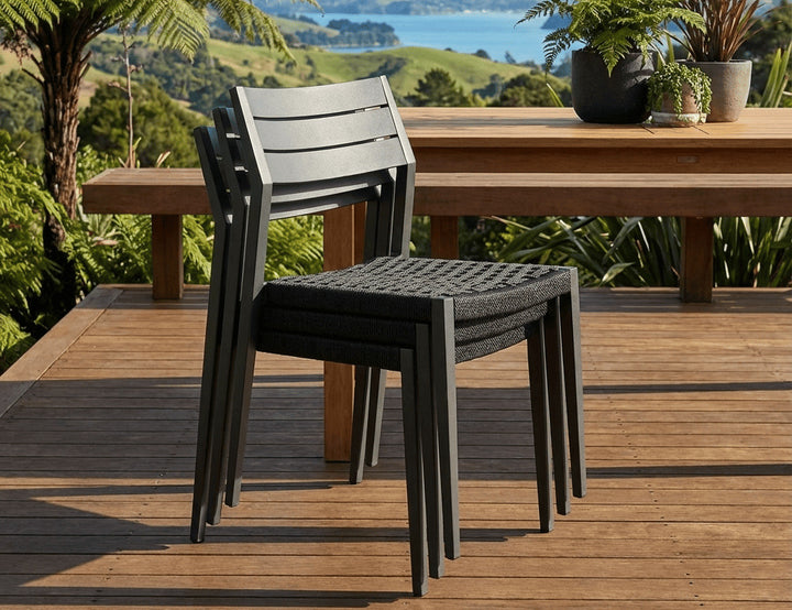 Passerine 2.0 Aluminium and Rope Outdoor Dining Chair