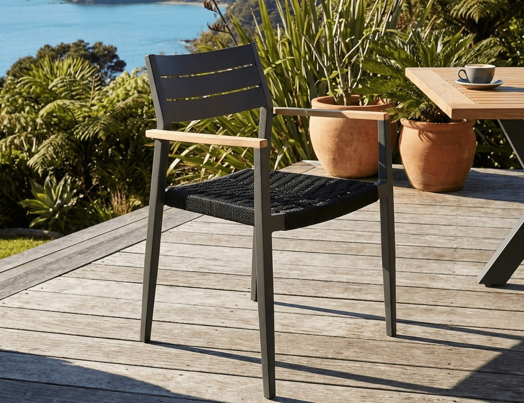 Albatross 2.0 Aluminium and Rope Outdoor Dining Chair