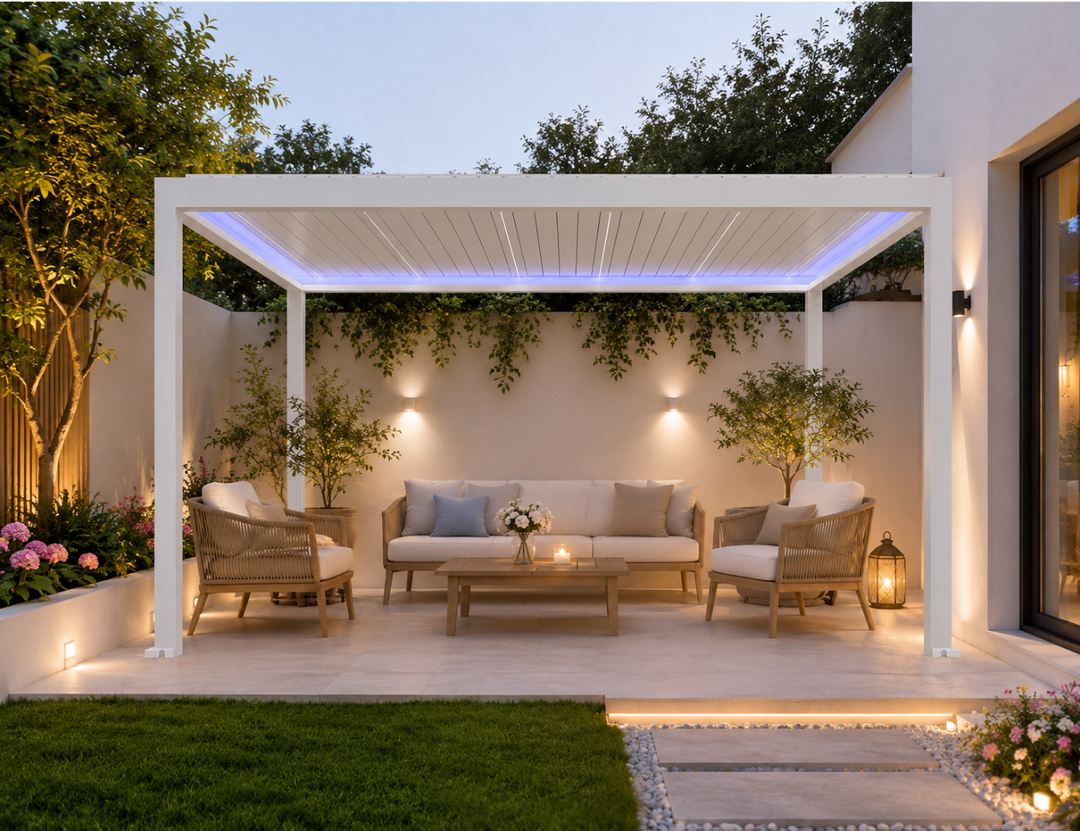 Pacific Motorised Freestanding Louvre Roof Aluminium Pergola