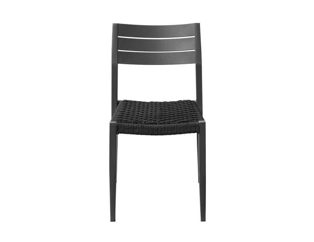 Passerine 2.0 Aluminium and Rope Outdoor Dining Chair, Colour: Dark Grey,