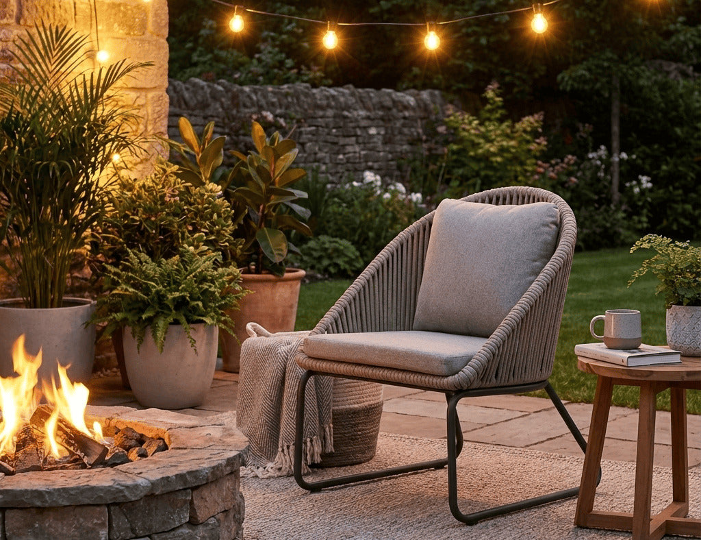 Rifleman 2.0 Aluminium And Rope Outdoor Patio Dining Chair