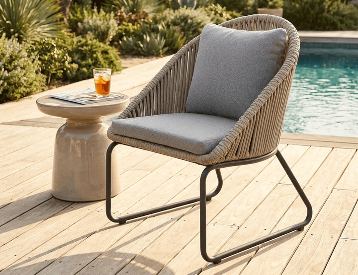 Rifleman 2.0 Aluminium And Rope Outdoor Patio Dining Chair