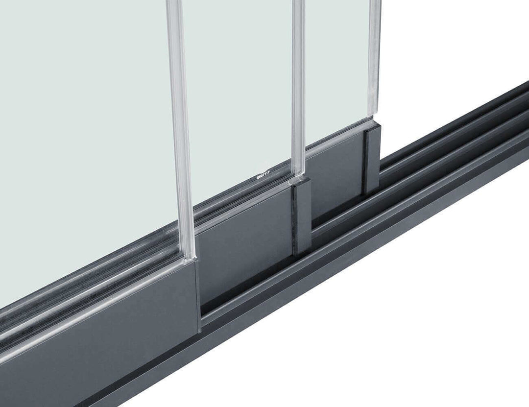 Tasman Freestanding Pergola Frameless Glass Sliding Door